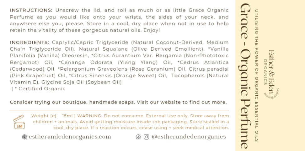 Grace - Organic Handcrafted Perfume