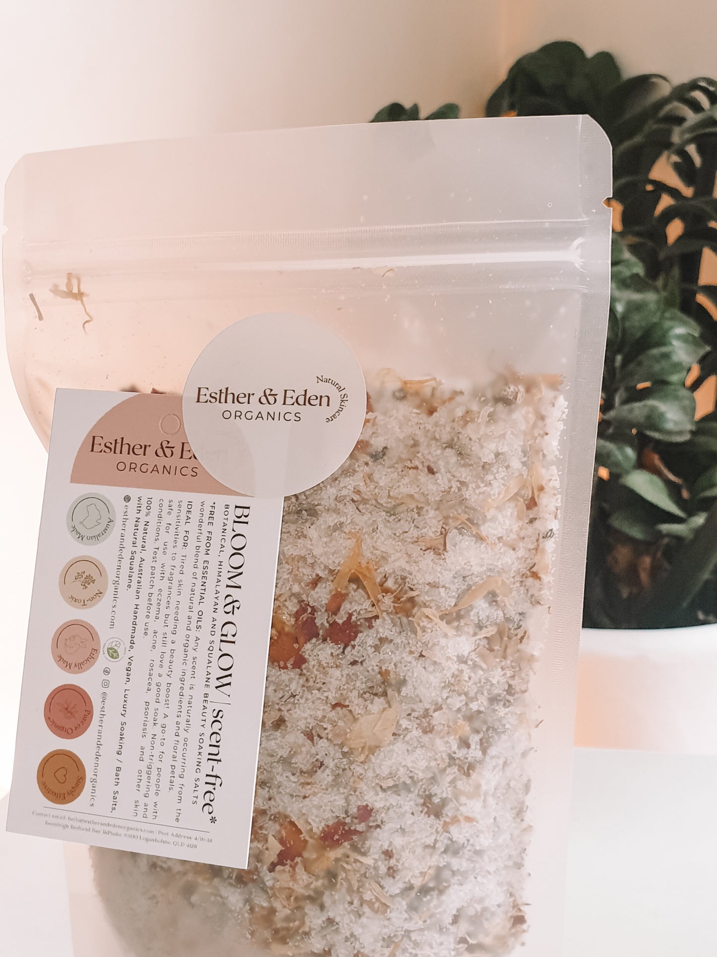 Bloom and Glow Botanical Soaking Salts Bag